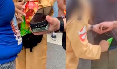 Policiais fantasiados de Caça-Fantasmas prendem casal durante bloco em SP